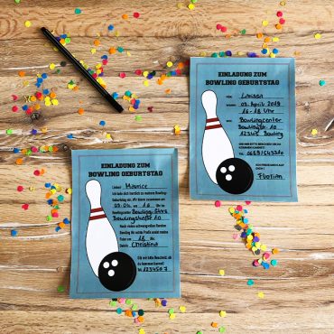 Drucken einladungskarten bowling kostenlos Einladung Kegeln