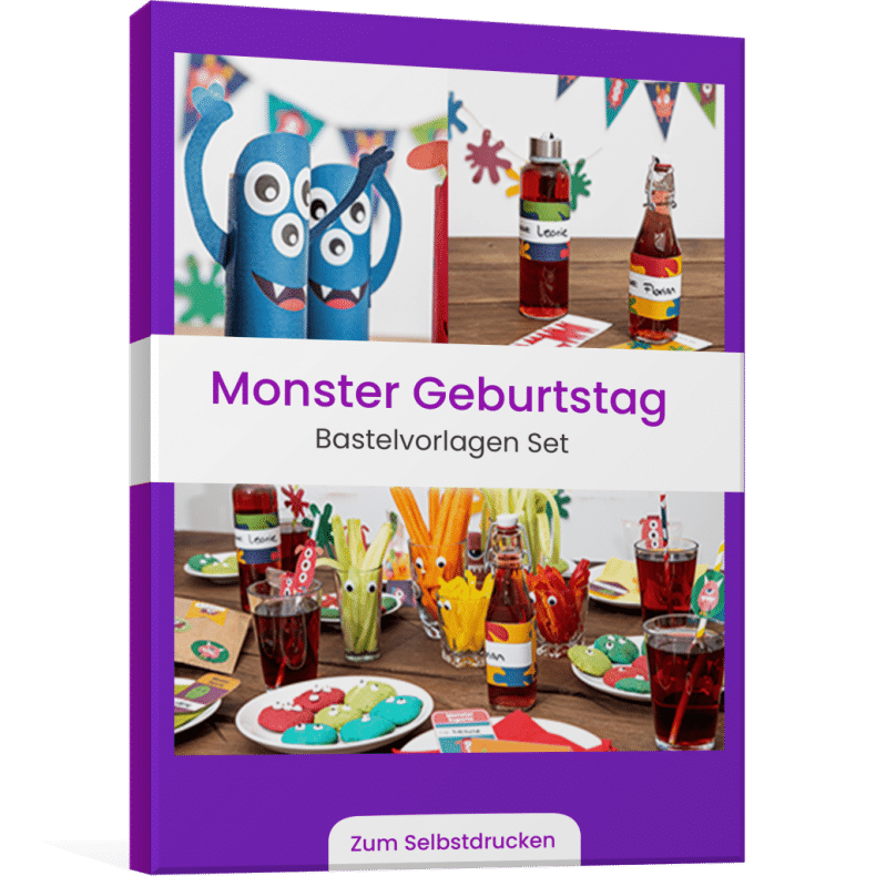 Monster Geburtstag Ideen Set Vorlagen